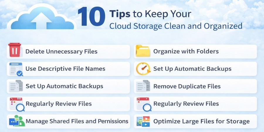 10 dicas para manter seu armazenamento em nuvem limpo e organizado